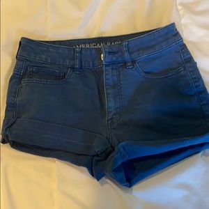 High Waisted Blue Denim Shorts